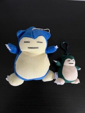 Plush Snorlax Pair - 5” and 3”